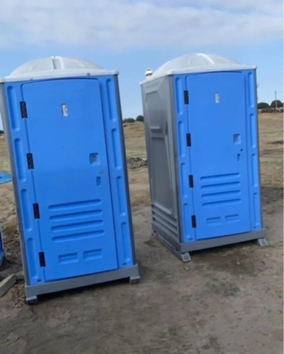 Porta potty setup similar to those delivered in Live Oak