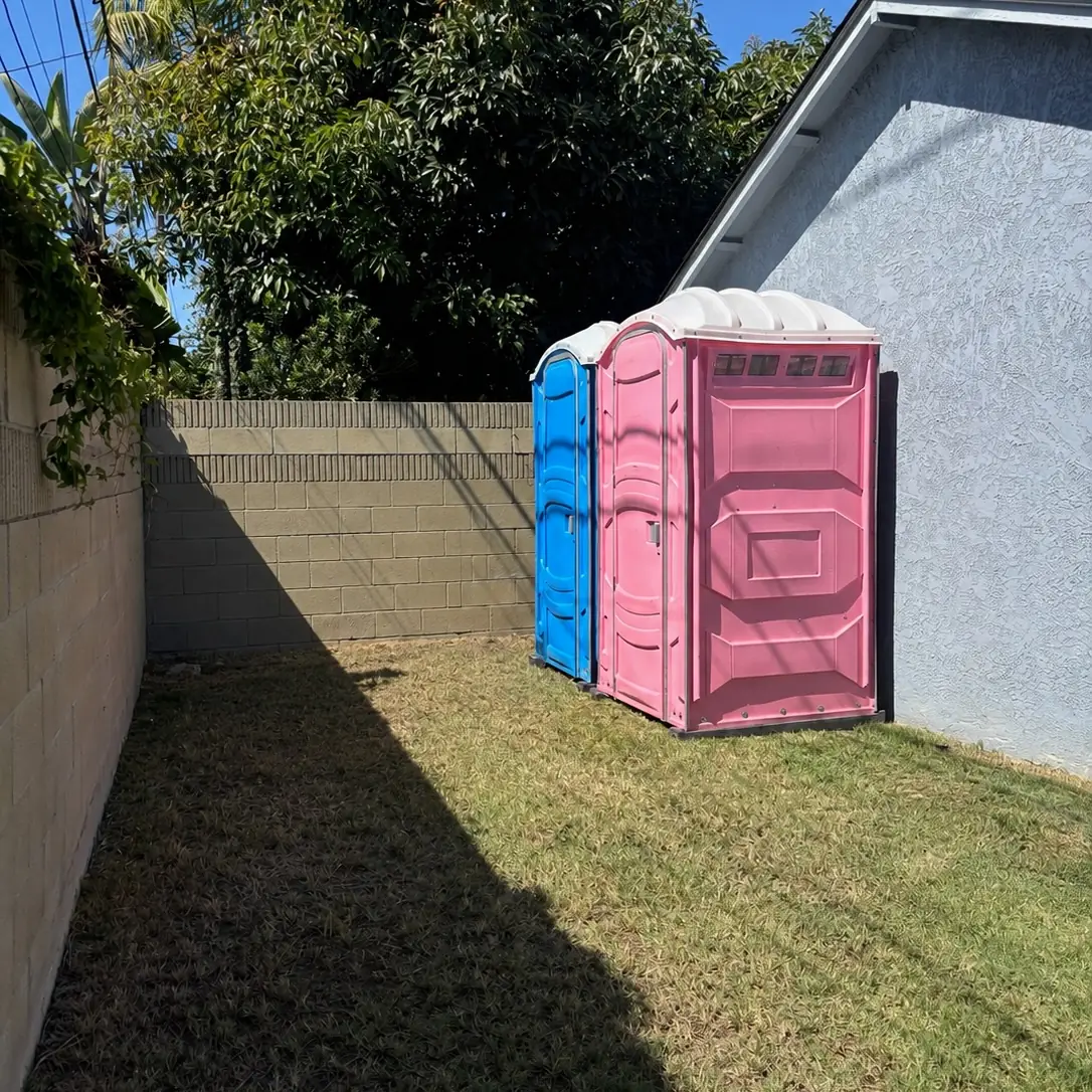 Porta potty setup similar to those delivered in Elk Grove
